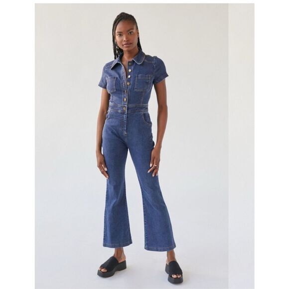 Urban Outfitters Pants - URBAN OUTFITTERS Denim Coverall Jumpsuit Size Large NWT